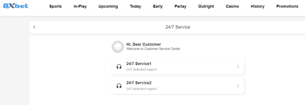 Biểu tượng của dịch vụ khách hàng của 8xbet